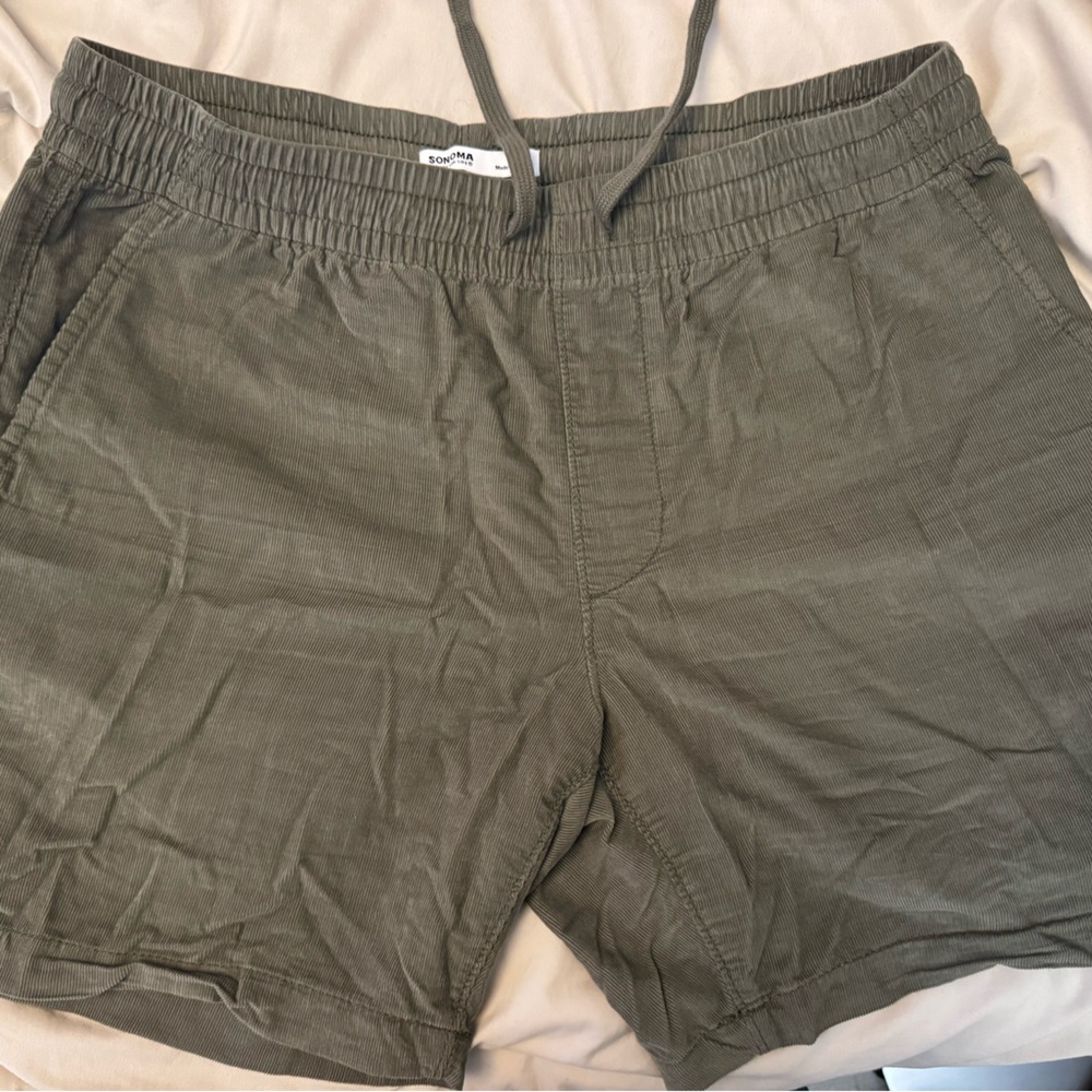 Sonoma Sage Green Relaxed Corduroy Shorts